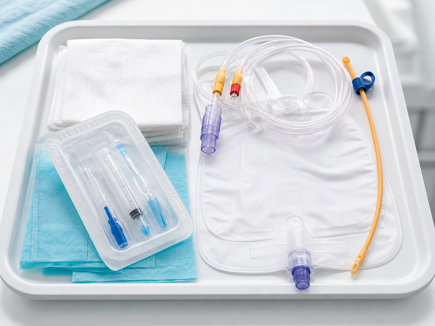 Material médico estéril para cambio de sonda urinaria